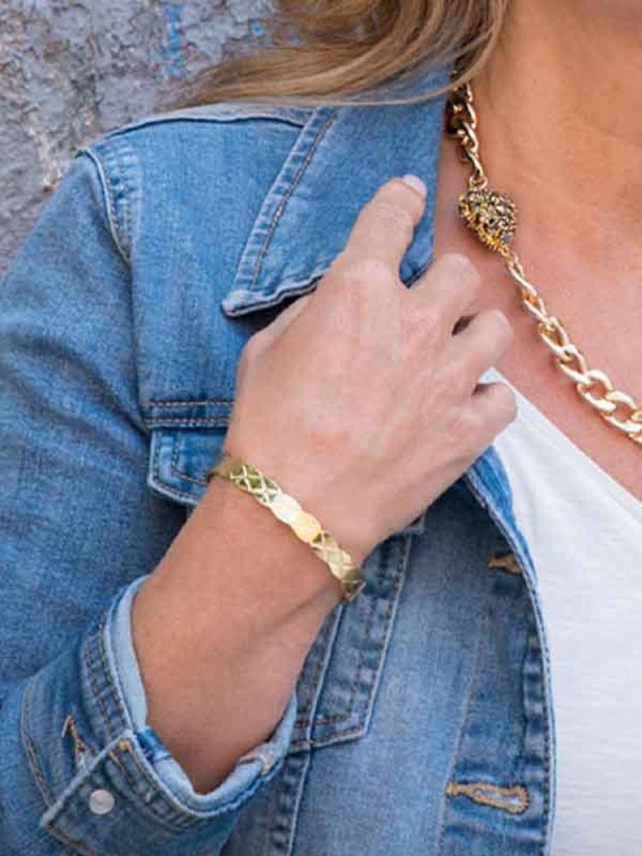 Alla Smycken PfgSTOCKHOLM Armband Guld | Leona Bangle