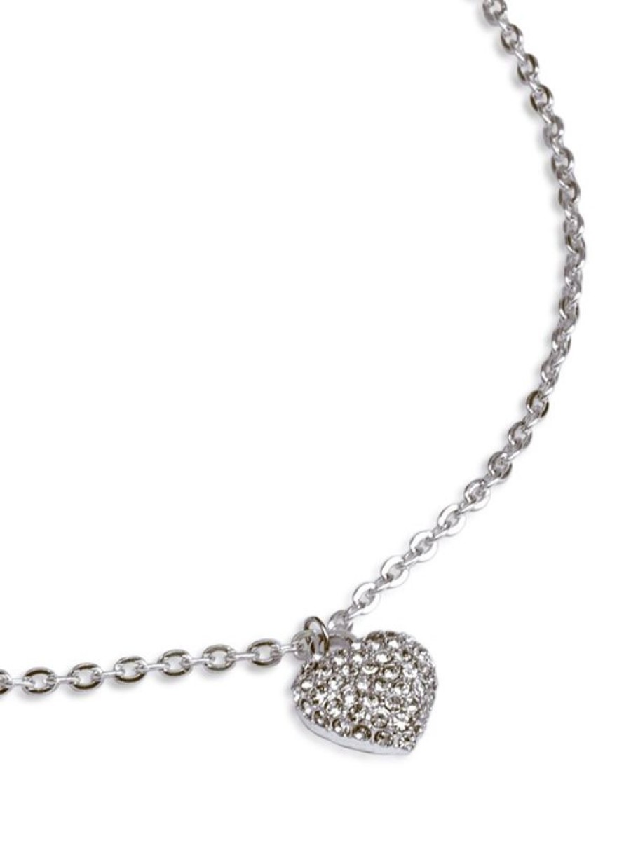 Alla Smycken PfgSTOCKHOLM Halsband Silver | Glitter Heart Halsband