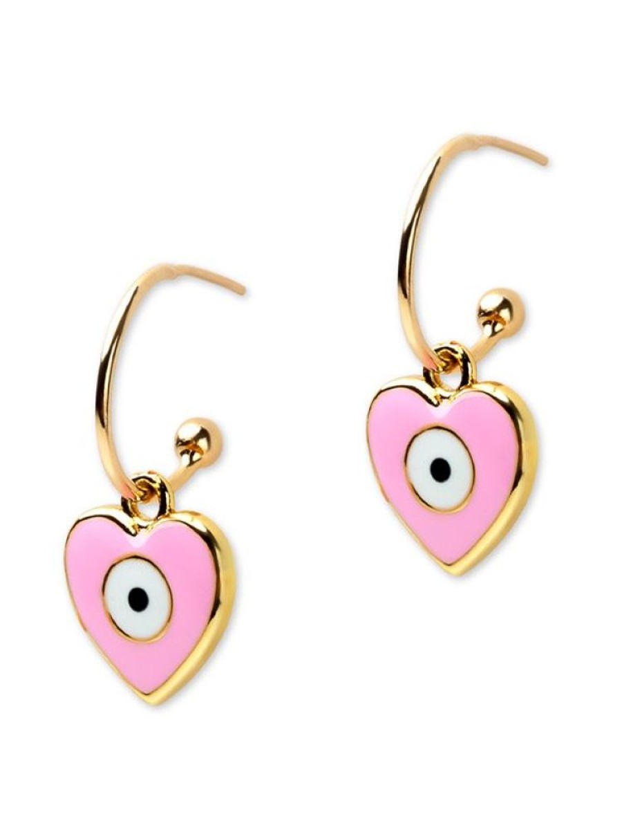 Alla Smycken PfgSTOCKHOLM Orhangen Rosa | Heart Eye Hoop Orhange